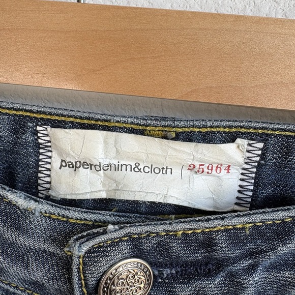 Y2K‎ Paper Denim & Cloth Flared Bootcut Jeans Med-Dark Wash Size 31 Low-Rise - Picture 9 of 11